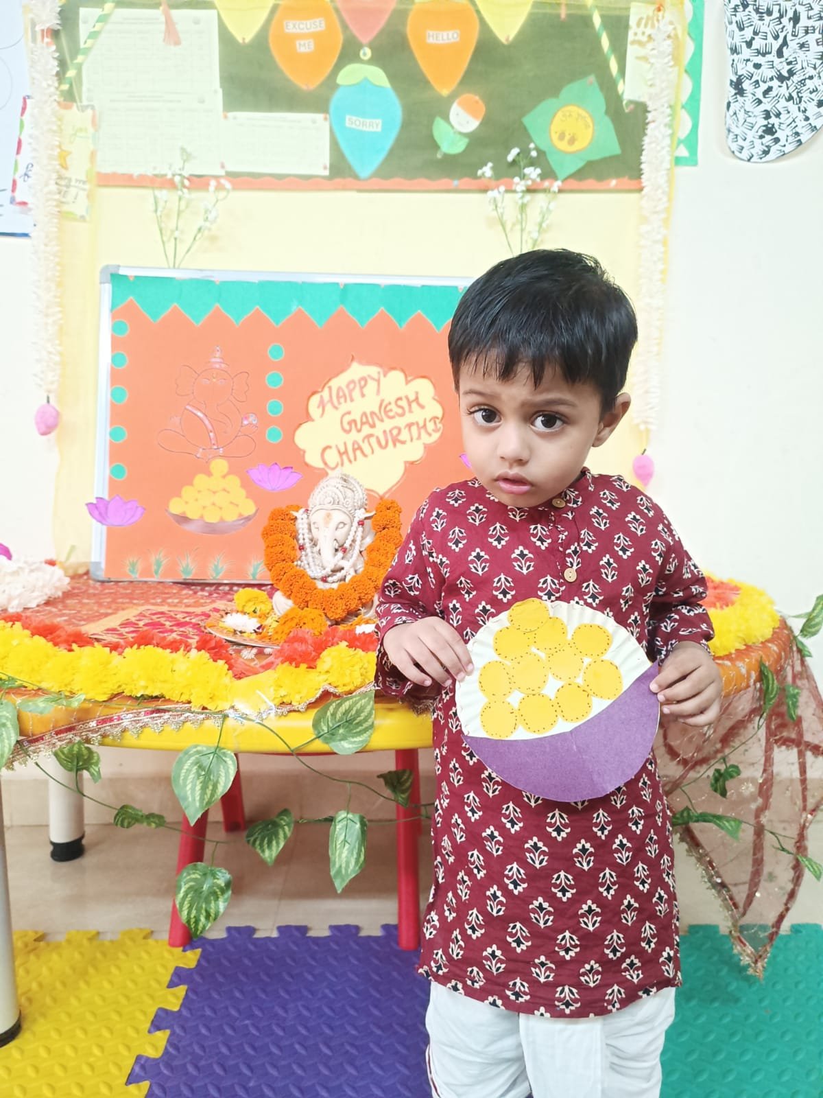 Children and educators celebrating together